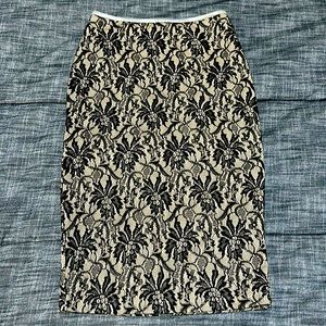Moon Collection Los Angeles S Lace Overlay Pencil Skirt